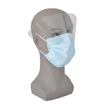 Disposable face mask with shield